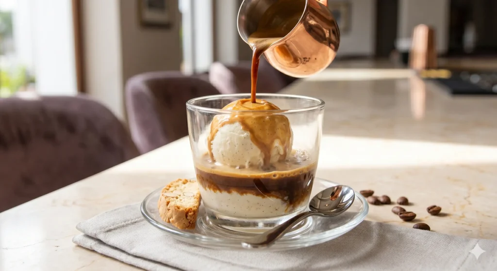 affogato clásico con vainilla de madagascar