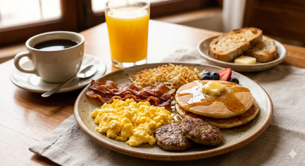 desayuno tradicional con tigrillo