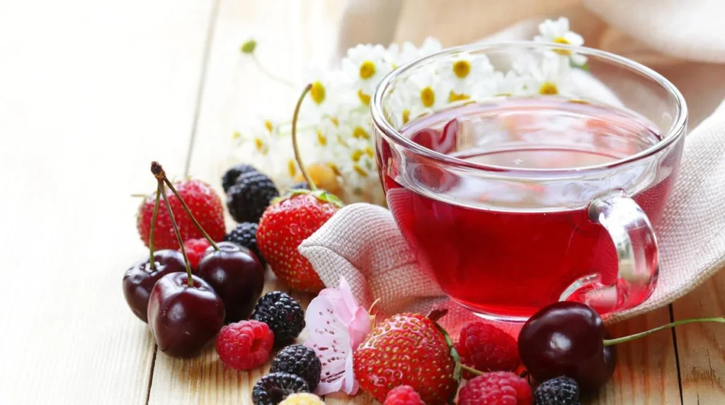infusión de frutos del bosque y especias